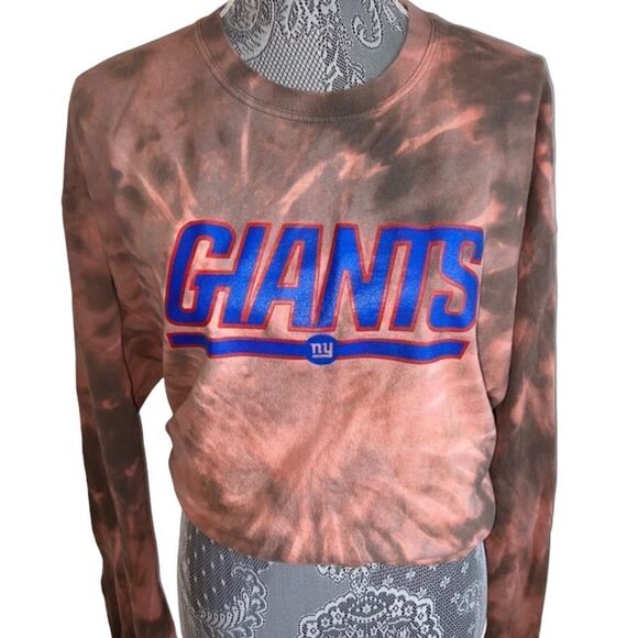 New York Giants long sleeve bleached swirl top - Picture 1 of 12